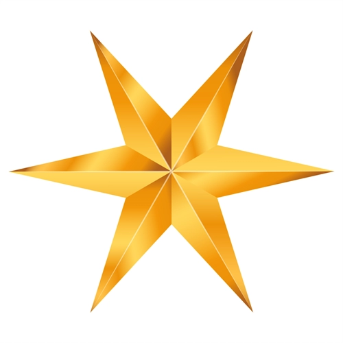 Christmas Decoration Golden Christmas Star Sticker